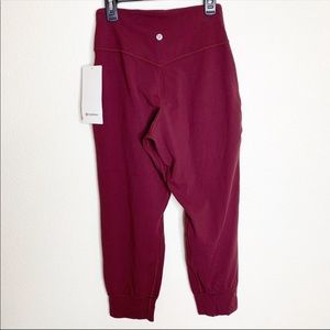 Lululemon Align Joggers Cropped Burgundy Wine Size 4